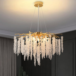Luxe Hanglamp Goud met Kristallen Stenen 80 Ø