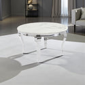 Ronde eettafel marmeren design wit