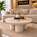 Salontafel Mangohout Crème 3  Potig - 100 cm