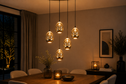 Hanglamp Goud Led 5 Dimbaar 5 - Lichtpunten Dimbaar