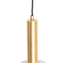 Luxe hanglamp rookglas 7 bollen – voor boven eettafel – staven goud