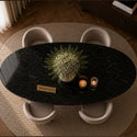 Eettafel Ovaal Zwart – Luxe Tafel met Moderne Uitstraling - 160cm