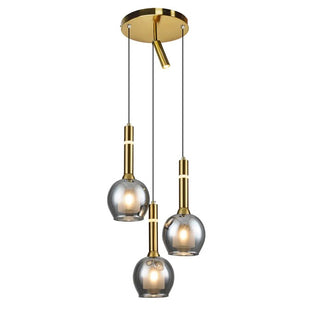 Hanglamp 3 bollen smoke glas Serra
