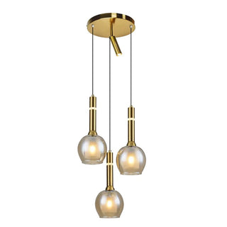 Hanglamp 3 bollen Amber glas Dina