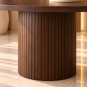 Eettafel Mangohout Bruin Rond 130 cm - Tina
