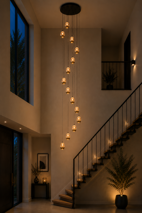 Vide Hanglamp Goud Led - 14 Lichtpunten