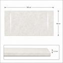 Eettafel Langwerpig – Crème Blad met Gouden Poot 180cm