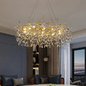 Hanglamp Goud met Kristallen Stenen 80 Ø