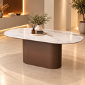 Eettafel travertin Ovaal bruin 180 cm - Samara
