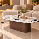 Salontafel Keramiek Ovaal Bruin 130 cm - Samara