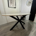 Ovalen eettafel marmerlook