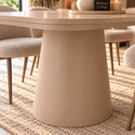 Eettafel Japandi 2 Potig Ovaal 180 cm - Pedra