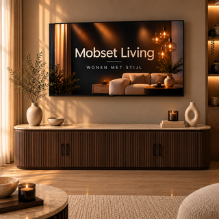 Tv-meubel Japandi travertin Bruin 200cm