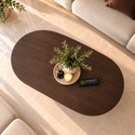 Salontafels Mangohout Ovaal Bruin 130 cm - Tina