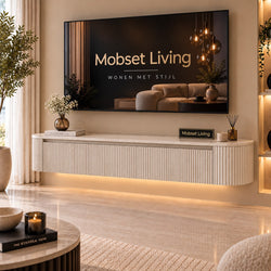 Zwevend TV-Meubel Japandi MDF Beige – 160 cm