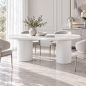 Eettafel Ovaal Witte MDF 180 x 90 cm - Lila