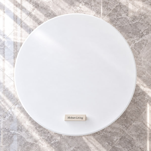 Eettafel Rond Witte MDF 130 cm - Lila