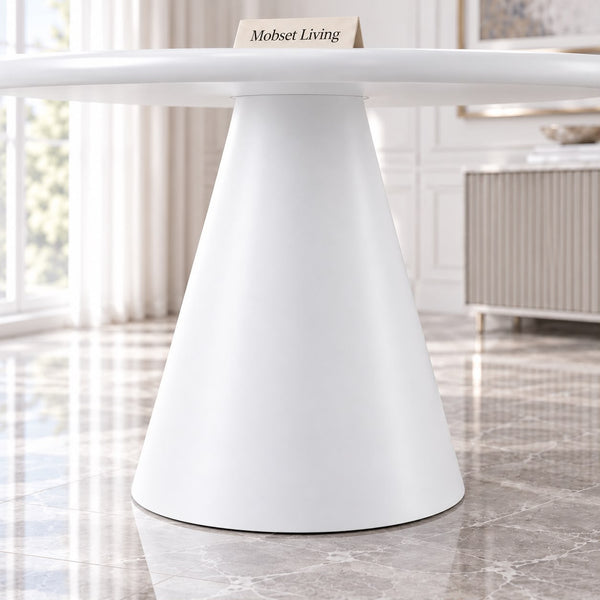 Eettafel Rond Witte MDF 130 cm - Lila