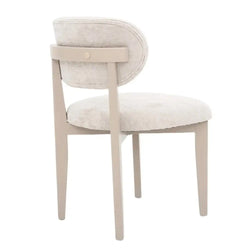 Eetkamerstoel taupe champagne poten