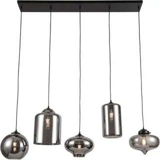 Eettafel hanglamp 5 smoke bollen