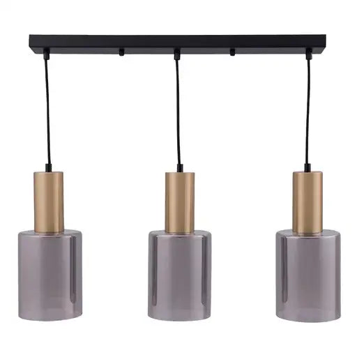 Eettafel smoke hanglamp 3 bollen