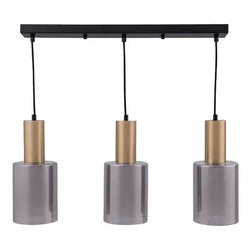 Eettafel smoke hanglamp 3 bollen