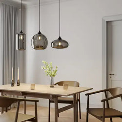 Exclusieve smoke eettafel hanglamp