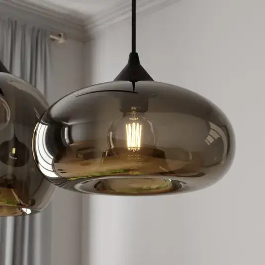 Exclusieve smoke eettafel hanglamp
