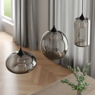 Exclusieve smoke eettafel hanglamp