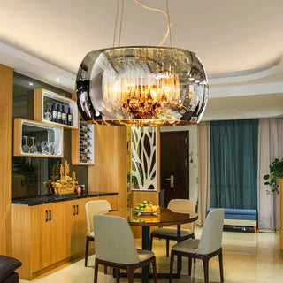 smoke glas hanglamp rond
