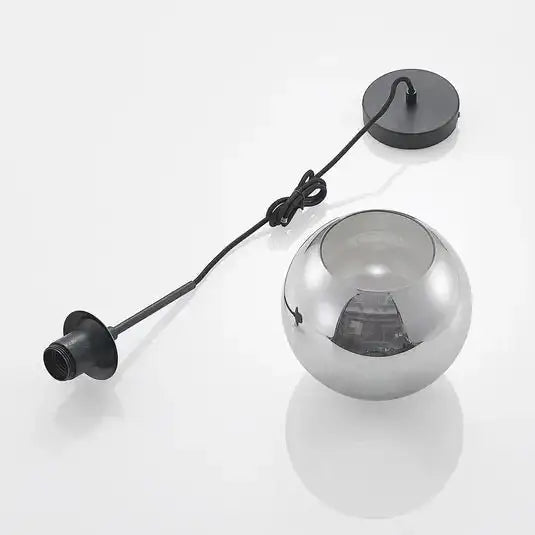 Hanglamp 1 bol smoke glas 20cm - Mobset Home
