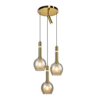 Hanglamp 3 bollen Amber glas Dina