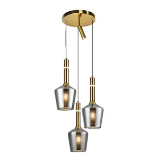 Hanglamp smoke glas 3 bollen Bella