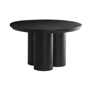 Japandi eettafel zwart rond