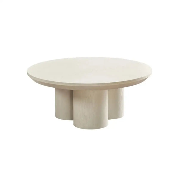 Japandi salontafel rond crème