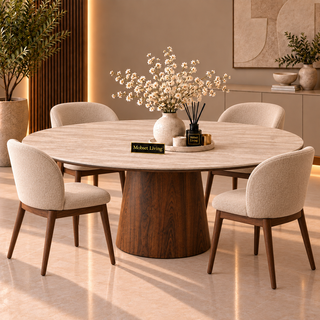 Eettafel Bruin Rond 120 cm - Alessia