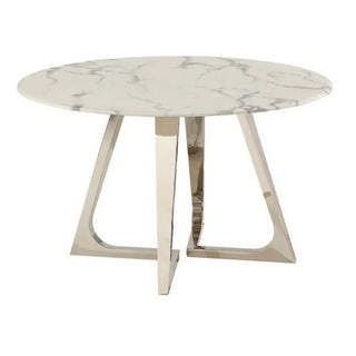 Eettafel marmer rond