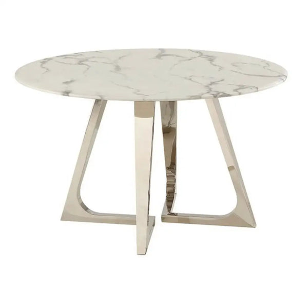 Eettafel marmer rond
