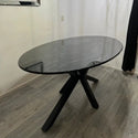 Eettafel ovaal zwart 