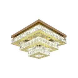 Moderne Gouden Vierkantig LED-lamp met Bluetooth Audio - 60 cm