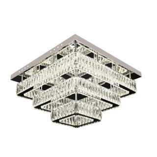 Multifunctionele plafondlamp LED Vierkant zilver met Muziek - 60 cm