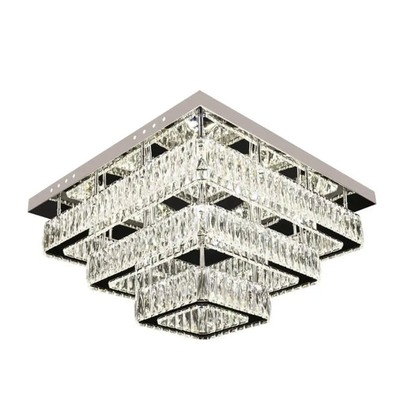 Multifunctionele plafondlamp LED Vierkant zilver met Muziek - 60 cm