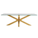 Salontafel glas Marble goud