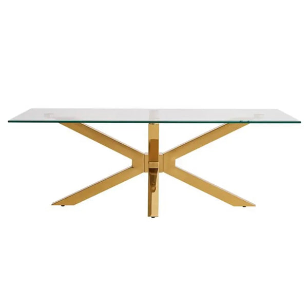 Salontafel glas Marble goud