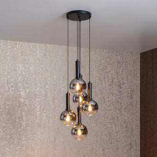 hanglamp ronde tafel smoke bollen