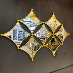 Spiegel goud ovaal
