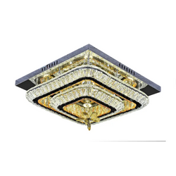 Stijlvolle Gouden Plafondlamp met Slimme LED Verlichting Vierkantig