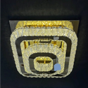 Stijlvolle Gouden Plafondlamp met Slimme LED Verlichting Vierkantig