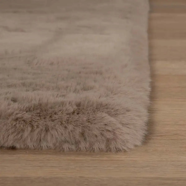 Vloerkleed hoogpolig bruin