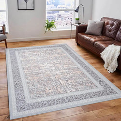 Vloerkleed laagpolig beige grijs Sara